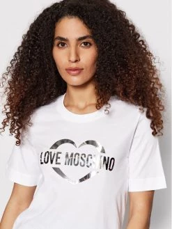 LOVE MOSCHINO Γυναίκες T-shirts T-Shirt W4F153NM 3876 Λευκό Regular Fit Λευκό -LOVE MOSCHINO Κατάστημα unnamed file 1005