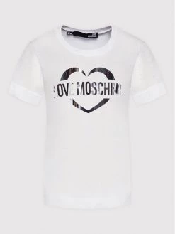 LOVE MOSCHINO Γυναίκες T-shirts T-Shirt W4F153NM 3876 Λευκό Regular Fit Λευκό -LOVE MOSCHINO Κατάστημα unnamed file 1006