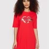 LOVE MOSCHINO Γυναίκες Καθημερινά Φορέματα Φόρεμα καθημερινό W592334M 3876 Κόκκινο Regular Fit Κόκκινο