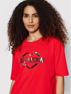 LOVE MOSCHINO Γυναίκες Καθημερινά Φορέματα Φόρεμα καθημερινό W592334M 3876 Κόκκινο Regular Fit Κόκκινο -LOVE MOSCHINO Κατάστημα unnamed file 1015