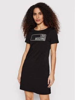 LOVE MOSCHINO Γυναίκες Καθημερινά Φορέματα Φόρεμα καθημερινό W592917E 1951 Μαύρο Regular Fit Μαύρο
