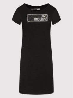 LOVE MOSCHINO Γυναίκες Καθημερινά Φορέματα Φόρεμα καθημερινό W592917E 1951 Μαύρο Regular Fit Μαύρο -LOVE MOSCHINO Κατάστημα unnamed file 1026
