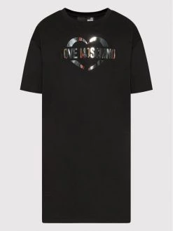 LOVE MOSCHINO Γυναίκες Καθημερινά Φορέματα Φόρεμα καθημερινό W592334M 3876 Μαύρο Regular Fit Μαύρο -LOVE MOSCHINO Κατάστημα unnamed file 1036