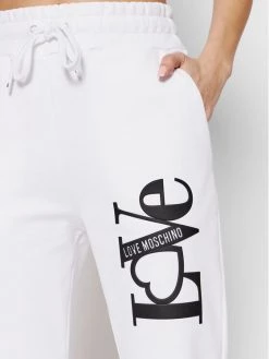 LOVE MOSCHINO Γυναίκες Παντελόνια Φόρμας Παντελόνι φόρμας W155606M 4266 Λευκό Regular Fit Λευκό -LOVE MOSCHINO Κατάστημα unnamed file 1045