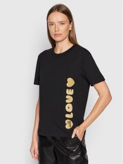 LOVE MOSCHINO Γυναίκες T-shirts T-Shirt W4H0616M 3876 Μαύρο Regular Fit Μαύρο