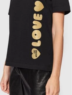 LOVE MOSCHINO Γυναίκες T-shirts T-Shirt W4H0616M 3876 Μαύρο Regular Fit Μαύρο -LOVE MOSCHINO Κατάστημα unnamed file 1050