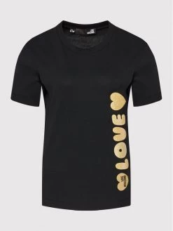 LOVE MOSCHINO Γυναίκες T-shirts T-Shirt W4H0616M 3876 Μαύρο Regular Fit Μαύρο -LOVE MOSCHINO Κατάστημα unnamed file 1051