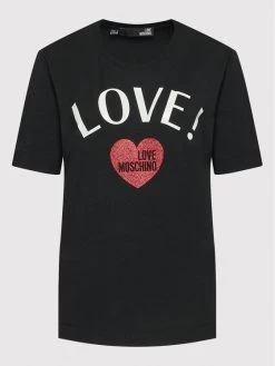 LOVE MOSCHINO Γυναίκες T-shirts T-Shirt W4F153GE 1951 Μαύρο Regular Fit Μαύρο -LOVE MOSCHINO Κατάστημα unnamed file 1056