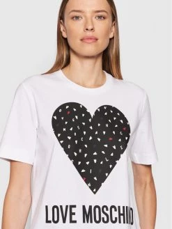 LOVE MOSCHINO Γυναίκες T-shirts T-Shirt W4F153FE 1951 Λευκό Regular Fit Λευκό -LOVE MOSCHINO Κατάστημα unnamed file 1060
