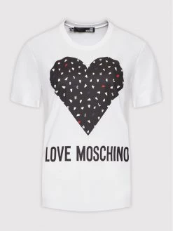 LOVE MOSCHINO Γυναίκες T-shirts T-Shirt W4F153FE 1951 Λευκό Regular Fit Λευκό -LOVE MOSCHINO Κατάστημα unnamed file 1061