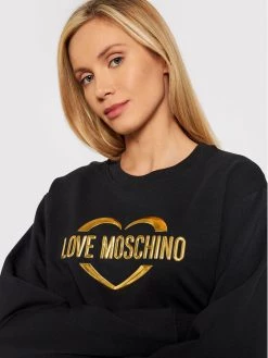 LOVE MOSCHINO Γυναίκες Μπλούζες Μπλούζα W630646E 2288 Μαύρο Regular Fit Μαύρο -LOVE MOSCHINO Κατάστημα unnamed file 1065