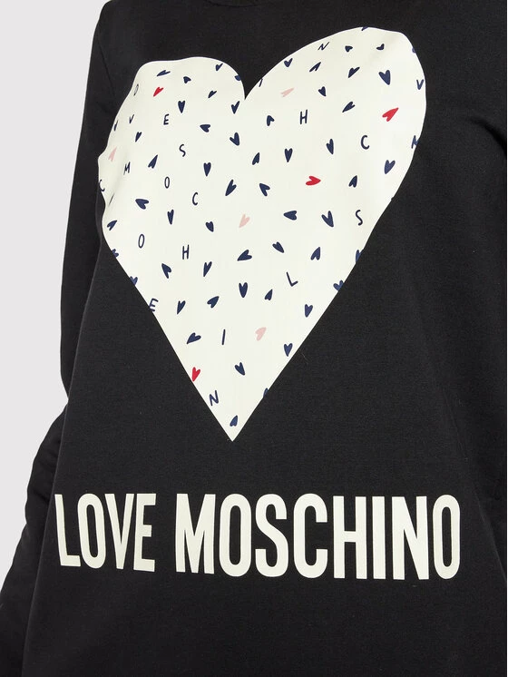 LOVE MOSCHINO Γυναίκες Πλεκτά Φορέματα Φόρεμα υφασμάτινο W584719E 2288 Μαύρο Regular Fit Μαύρο 4 LOVE MOSCHINO Γυναίκες Πλεκτά Φορέματα Φόρεμα υφασμάτινο W584719E 2288 Μαύρο Regular Fit Μαύρο - Image 4