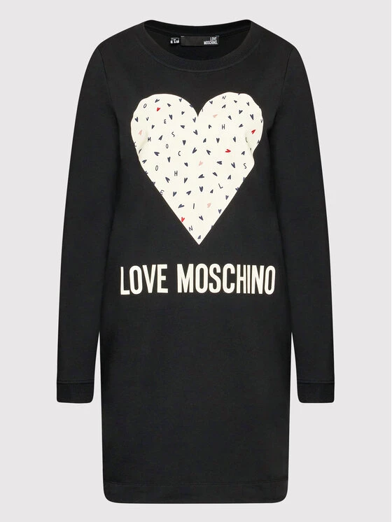 LOVE MOSCHINO Γυναίκες Πλεκτά Φορέματα Φόρεμα υφασμάτινο W584719E 2288 Μαύρο Regular Fit Μαύρο 5 LOVE MOSCHINO Γυναίκες Πλεκτά Φορέματα Φόρεμα υφασμάτινο W584719E 2288 Μαύρο Regular Fit Μαύρο - Image 5