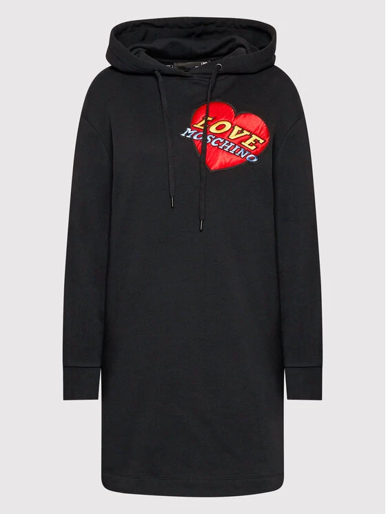 LOVE MOSCHINO Γυναίκες Πλεκτά Φορέματα Φόρεμα υφασμάτινο W5B2480M 4055 Μαύρο Regular Fit Μαύρο 5 LOVE MOSCHINO Γυναίκες Πλεκτά Φορέματα Φόρεμα υφασμάτινο W5B2480M 4055 Μαύρο Regular Fit Μαύρο - Image 5