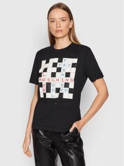 LOVE MOSCHINO Γυναίκες T-shirts T-Shirt W4H0617M 3876 Μαύρο Regular Fit Μαύρο