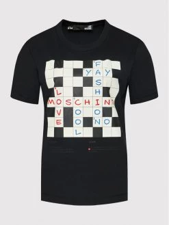 LOVE MOSCHINO Γυναίκες T-shirts T-Shirt W4H0617M 3876 Μαύρο Regular Fit Μαύρο -LOVE MOSCHINO Κατάστημα unnamed file 1106