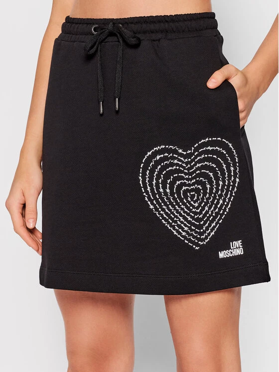 LOVE MOSCHINO Γυναίκες Mini Φούστα σε γραμμή Α W155804M 4055 Μαύρο Regular Fit Μαύρο 1 LOVE MOSCHINO Γυναίκες Mini Φούστα σε γραμμή Α W155804M 4055 Μαύρο Regular Fit Μαύρο