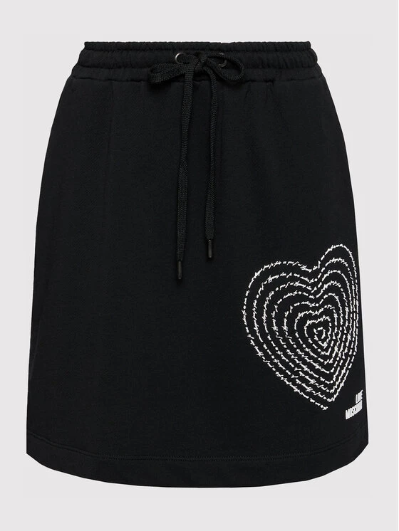 LOVE MOSCHINO Γυναίκες Mini Φούστα σε γραμμή Α W155804M 4055 Μαύρο Regular Fit Μαύρο 5 LOVE MOSCHINO Γυναίκες Mini Φούστα σε γραμμή Α W155804M 4055 Μαύρο Regular Fit Μαύρο - Image 5