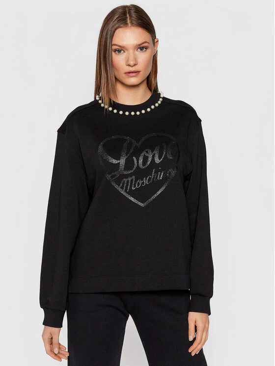 LOVE MOSCHINO Γυναίκες Μπλούζες Μπλούζα W644801M 4055 Μαύρο Regular Fit Μαύρο 1 LOVE MOSCHINO Γυναίκες Μπλούζες Μπλούζα W644801M 4055 Μαύρο Regular Fit Μαύρο
