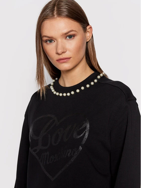 LOVE MOSCHINO Γυναίκες Μπλούζες Μπλούζα W644801M 4055 Μαύρο Regular Fit Μαύρο 4 LOVE MOSCHINO Γυναίκες Μπλούζες Μπλούζα W644801M 4055 Μαύρο Regular Fit Μαύρο - Image 4