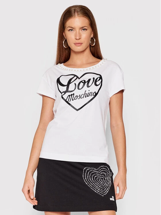 LOVE MOSCHINO Γυναίκες T-shirts T-Shirt W4F302PM 3517 Λευκό Regular Fit Λευκό 1 LOVE MOSCHINO Γυναίκες T-shirts T-Shirt W4F302PM 3517 Λευκό Regular Fit Λευκό
