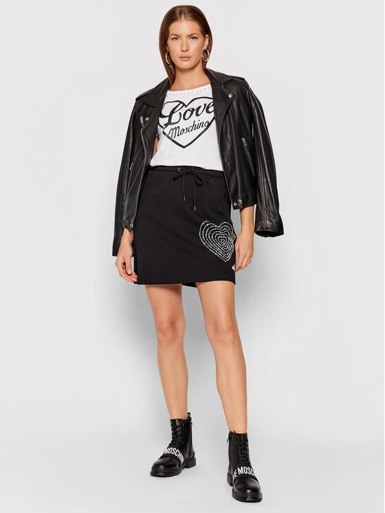 LOVE MOSCHINO Γυναίκες T-shirts T-Shirt W4F302PM 3517 Λευκό Regular Fit Λευκό 2 LOVE MOSCHINO Γυναίκες T-shirts T-Shirt W4F302PM 3517 Λευκό Regular Fit Λευκό - Image 2