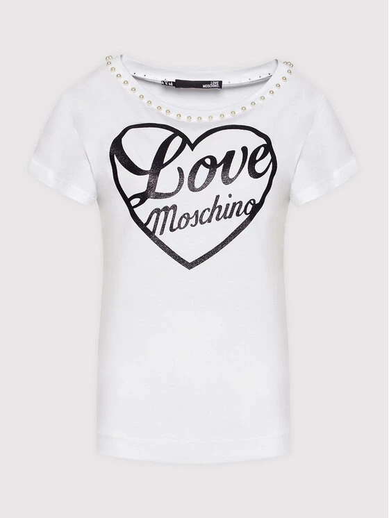 LOVE MOSCHINO Γυναίκες T-shirts T-Shirt W4F302PM 3517 Λευκό Regular Fit Λευκό 5 LOVE MOSCHINO Γυναίκες T-shirts T-Shirt W4F302PM 3517 Λευκό Regular Fit Λευκό - Image 5
