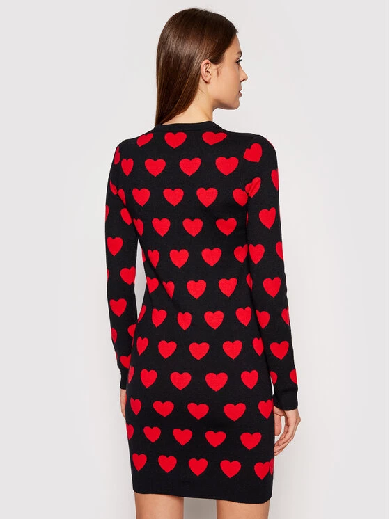 LOVE MOSCHINO Γυναίκες Πλεκτά Φορέματα Φόρεμα υφασμάτινο WS63R11XA115 Μαύρο Regular Fit Μαύρο 3 LOVE MOSCHINO Γυναίκες Πλεκτά Φορέματα Φόρεμα υφασμάτινο WS63R11XA115 Μαύρο Regular Fit Μαύρο - Image 3