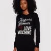 LOVE MOSCHINO Γυναίκες Πλεκτά Φορέματα Φόρεμα υφασμάτινο WS57R11X 1434 Μαύρο Regular Fit Μαύρο