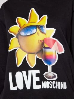 LOVE MOSCHINO Γυναίκες Μπλούζες Μπλούζα W630637M 4267 Μαύρο Regular Fit Μαύρο -LOVE MOSCHINO Κατάστημα unnamed file 1160
