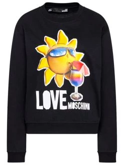 LOVE MOSCHINO Γυναίκες Μπλούζες Μπλούζα W630637M 4267 Μαύρο Regular Fit Μαύρο -LOVE MOSCHINO Κατάστημα unnamed file 1161