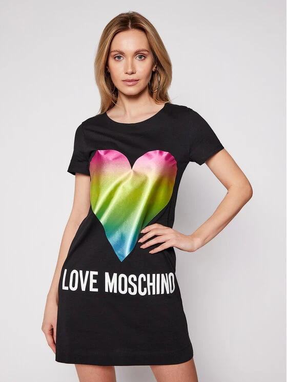 LOVE MOSCHINO Γυναίκες Καθημερινά Φορέματα Φόρεμα καθημερινό W592914M 3876 Μαύρο Regular Fit Μαύρο 1 LOVE MOSCHINO Γυναίκες Καθημερινά Φορέματα Φόρεμα καθημερινό W592914M 3876 Μαύρο Regular Fit Μαύρο