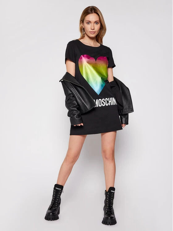 LOVE MOSCHINO Γυναίκες Καθημερινά Φορέματα Φόρεμα καθημερινό W592914M 3876 Μαύρο Regular Fit Μαύρο 2 LOVE MOSCHINO Γυναίκες Καθημερινά Φορέματα Φόρεμα καθημερινό W592914M 3876 Μαύρο Regular Fit Μαύρο - Image 2