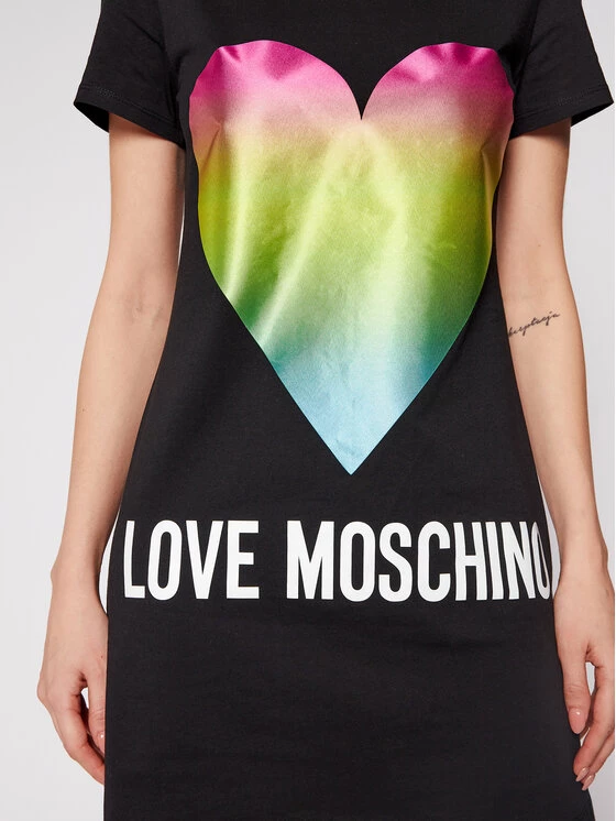 LOVE MOSCHINO Γυναίκες Καθημερινά Φορέματα Φόρεμα καθημερινό W592914M 3876 Μαύρο Regular Fit Μαύρο 4 LOVE MOSCHINO Γυναίκες Καθημερινά Φορέματα Φόρεμα καθημερινό W592914M 3876 Μαύρο Regular Fit Μαύρο - Image 4