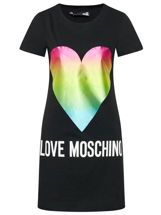 LOVE MOSCHINO Γυναίκες Καθημερινά Φορέματα Φόρεμα καθημερινό W592914M 3876 Μαύρο Regular Fit Μαύρο 5 LOVE MOSCHINO Γυναίκες Καθημερινά Φορέματα Φόρεμα καθημερινό W592914M 3876 Μαύρο Regular Fit Μαύρο - Image 5