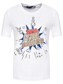 LOVE MOSCHINO Γυναίκες T-shirts T-Shirt W4H0608M 3876 Λευκό Regular Fit Λευκό -LOVE MOSCHINO Κατάστημα unnamed file 1206