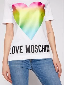 LOVE MOSCHINO Γυναίκες T-shirts T-Shirt W4F152TM 3876 Λευκό Regular Fit Λευκό -LOVE MOSCHINO Κατάστημα unnamed file 1220