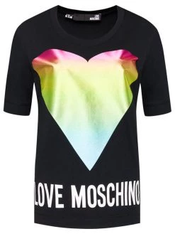 LOVE MOSCHINO Γυναίκες T-shirts T-Shirt W4F152TM 3876 Μαύρο Regular Fit Μαύρο -LOVE MOSCHINO Κατάστημα unnamed file 1225