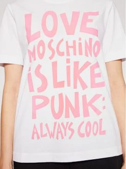 LOVE MOSCHINO Γυναίκες T-shirts T-Shirt W4H0610M 3876 Λευκό Regular Fit Λευκό -LOVE MOSCHINO Κατάστημα unnamed file 1239