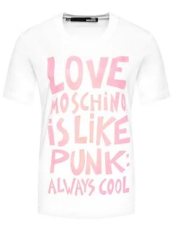 LOVE MOSCHINO Γυναίκες T-shirts T-Shirt W4H0610M 3876 Λευκό Regular Fit Λευκό -LOVE MOSCHINO Κατάστημα unnamed file 1240