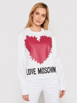 LOVE MOSCHINO Γυναίκες Μπλούζες Μπλούζα W630643M 4282 Λευκό Regular Fit Λευκό