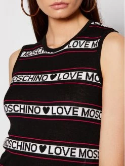 LOVE MOSCHINO Γυναίκες Πλεκτά Φορέματα Φόρεμα υφασμάτινο WS52R10X 1422 Μαύρο Regular Fit Μαύρο -LOVE MOSCHINO Κατάστημα unnamed file 1249