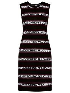 LOVE MOSCHINO Γυναίκες Πλεκτά Φορέματα Φόρεμα υφασμάτινο WS52R10X 1422 Μαύρο Regular Fit Μαύρο -LOVE MOSCHINO Κατάστημα unnamed file 1250