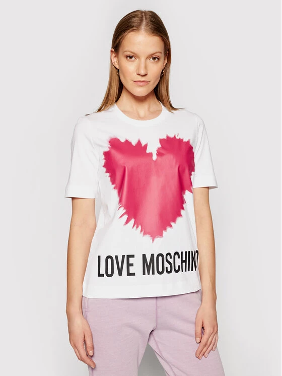 LOVE MOSCHINO Γυναίκες T-shirts T-Shirt W4F153AM 3876 Λευκό Regular Fit Λευκό 1 LOVE MOSCHINO Γυναίκες T-shirts T-Shirt W4F153AM 3876 Λευκό Regular Fit Λευκό