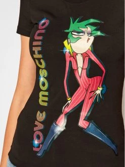 LOVE MOSCHINO Γυναίκες T-shirts T-Shirt W4H1903E 1951 Μαύρο Slim Fit Μαύρο -LOVE MOSCHINO Κατάστημα unnamed file 1259