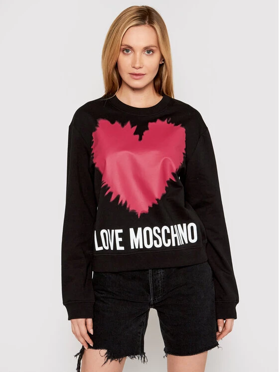 LOVE MOSCHINO Γυναίκες Μπλούζες Μπλούζα W630643M 4282 Μαύρο Regular Fit Μαύρο 1 LOVE MOSCHINO Γυναίκες Μπλούζες Μπλούζα W630643M 4282 Μαύρο Regular Fit Μαύρο