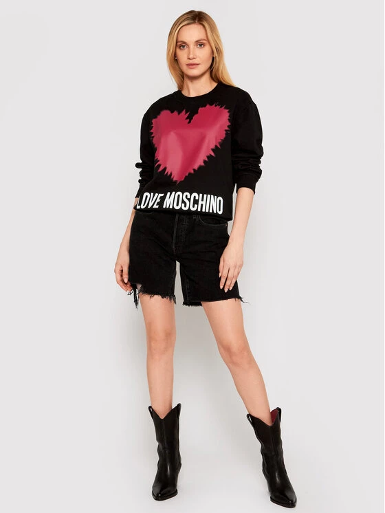LOVE MOSCHINO Γυναίκες Μπλούζες Μπλούζα W630643M 4282 Μαύρο Regular Fit Μαύρο 2 LOVE MOSCHINO Γυναίκες Μπλούζες Μπλούζα W630643M 4282 Μαύρο Regular Fit Μαύρο - Image 2