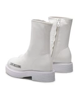 LOVE MOSCHINO Γυναίκες Biker Μποτάκια Μποτάκια JA24354G1FIEZ100 Λευκό Λευκό -LOVE MOSCHINO Κατάστημα unnamed file 2096