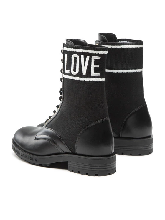 LOVE MOSCHINO Γυναίκες Biker Μποτάκια Μποτάκια JA24244G1FIZE00A Μαύρο Μαύρο 3 LOVE MOSCHINO Γυναίκες Biker Μποτάκια Μποτάκια JA24244G1FIZE00A Μαύρο Μαύρο - Image 3