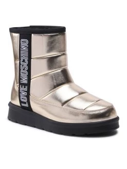 LOVE MOSCHINO Γυναίκες Biker Μποτάκια Μπότες Χιονιού JA24103H1FJZG900 Χρυσό Χρυσό